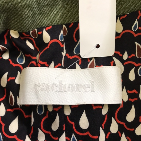 SOLD CACHAREL Green Wool Blend Coat - Picture 6 of 7